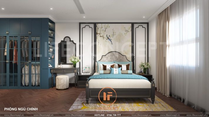 giá nội thất biệt thự liền kề phong cách indochine Aqua City