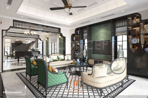 Giá nội thất villa phong cách Indochine Novaworld Phan Thiết