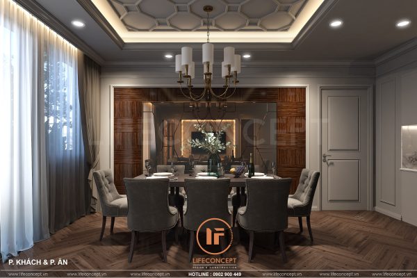 thiết kế phòng khách tân cổ điển Novaworld Phan Thiết