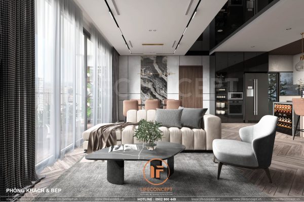 Thi công nội thất biệt thự đơn lập Novaworld Phan Thiết