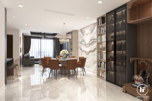 thiết kế nội thất biệt thự song lập Novaworld Bình Thuận